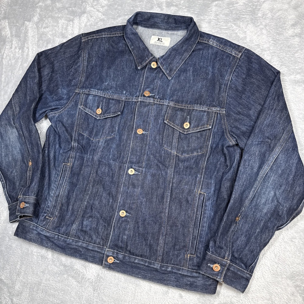 Tellason Stock Denim Jacket Men XL Blue USA Cone Mills 14 Ounce - Picture 2 of 11